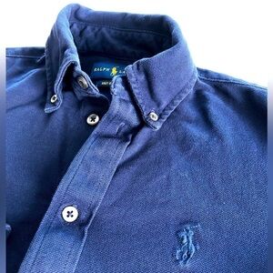Polo by Ralph Lauren Knit Oxford Button Down Shirt. Size Small. 100% Cotton.
